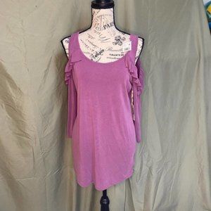Jessica Simpson Maternity size medium top cold shoulder cutouts light purple